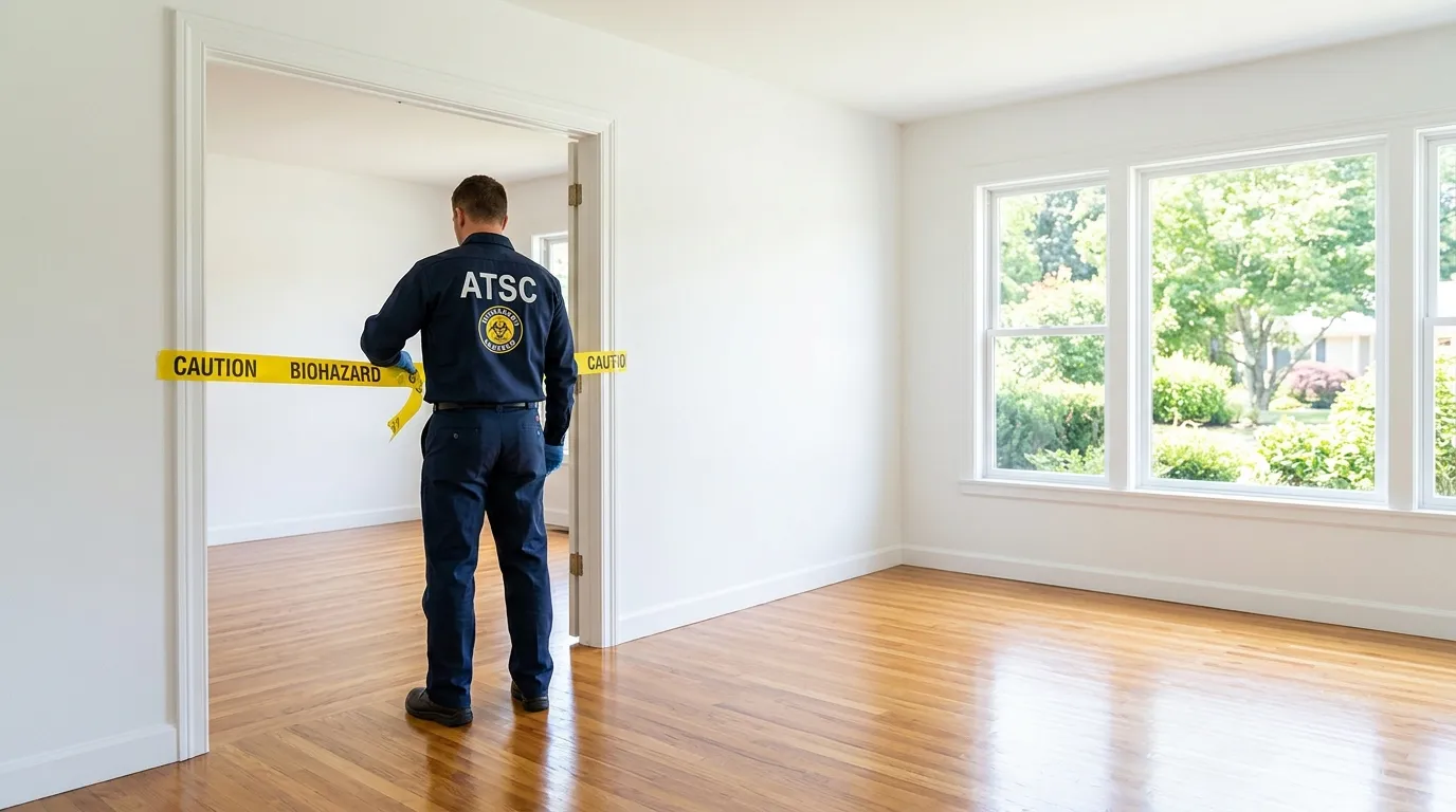 Certified biohazard cleanup crew performing Decomposition Cleanup in Morgan Park